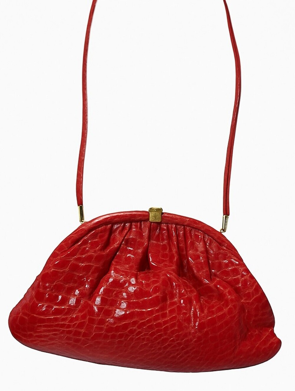 Vintage Red Snakeskin Bag Exotic Leather Purse